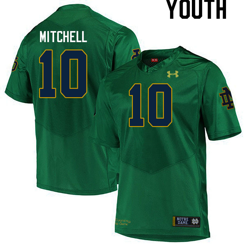 Youth #10 Kris Mitchell Notre Dame Fighting Irish College Football Jerseys Stitched-Green